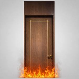 Aluminum Wood Composite Fire Rated Door