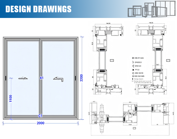 Hurricane impact sliding door display