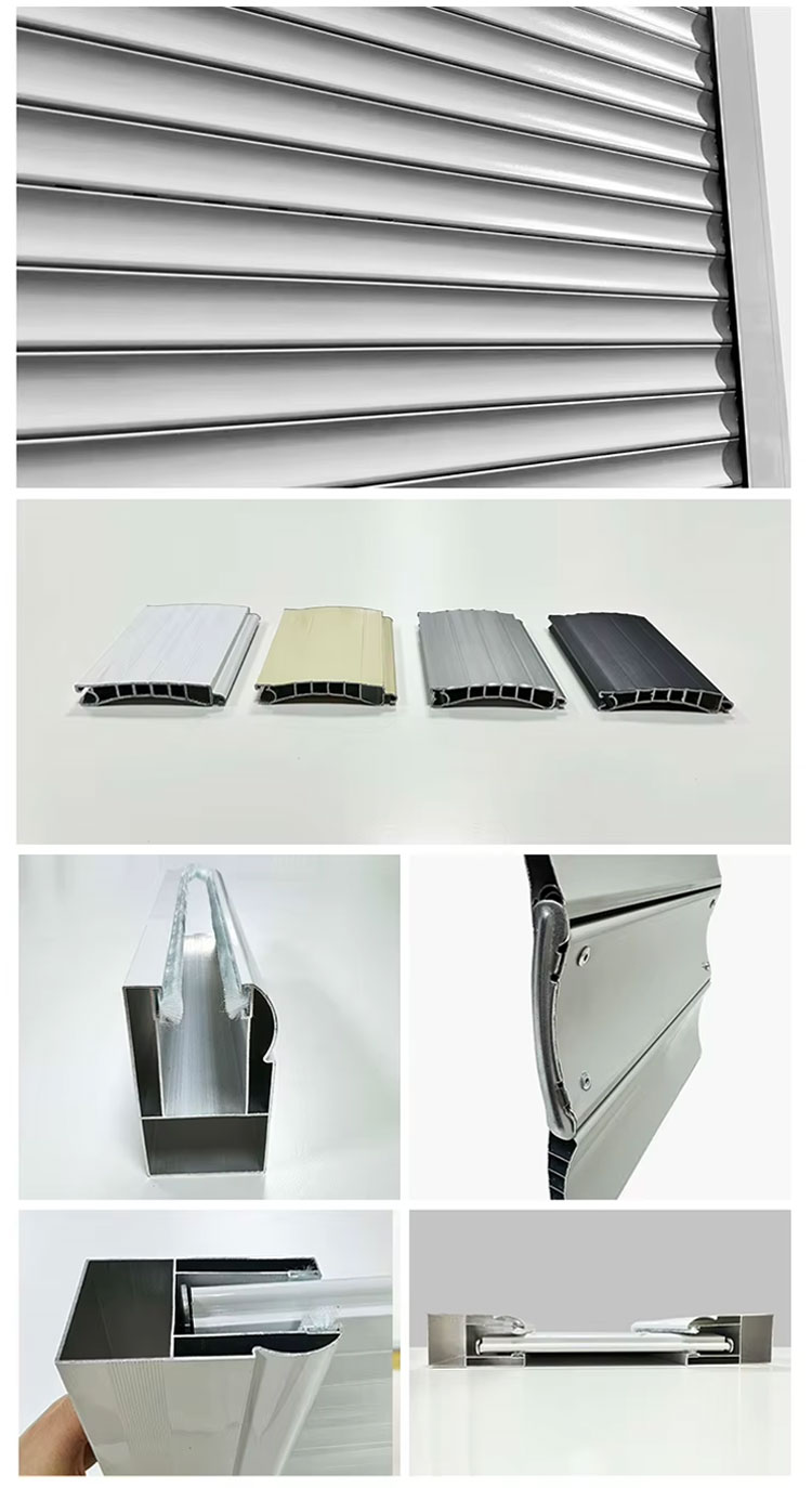Aluminum Roll up Shutter Gate Remote Control Exterior Automatic Roller Shutter Door  for Villas and Workshops