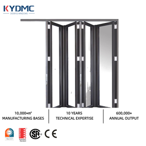 Tempered Glass Accordion Exterior Bifold Window