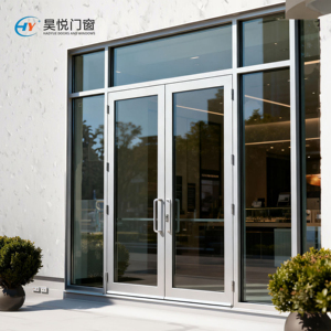 Customized Double Aluminum Glass French Entrance Door