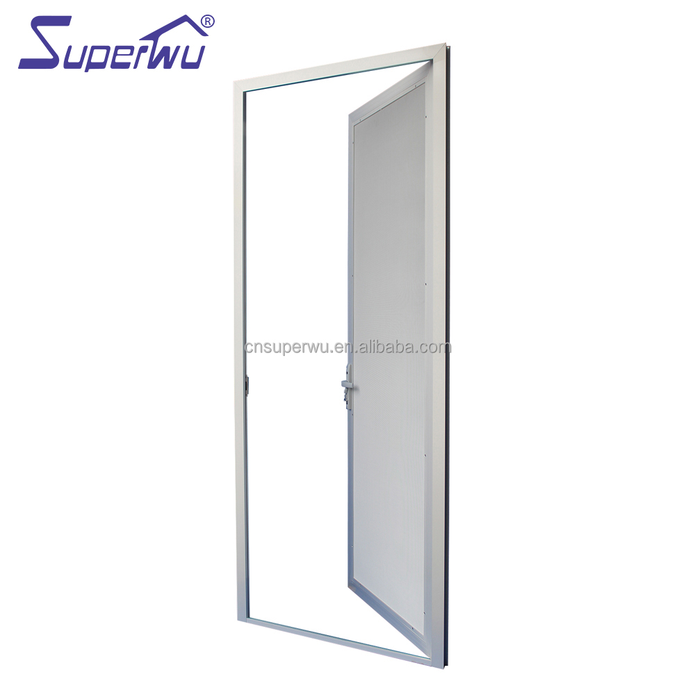 Silvery Aluminum Stainless Steel Mesh Hinged Door As Security Door