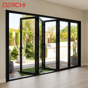 Modern Aluminum Double Glass Bifold Door