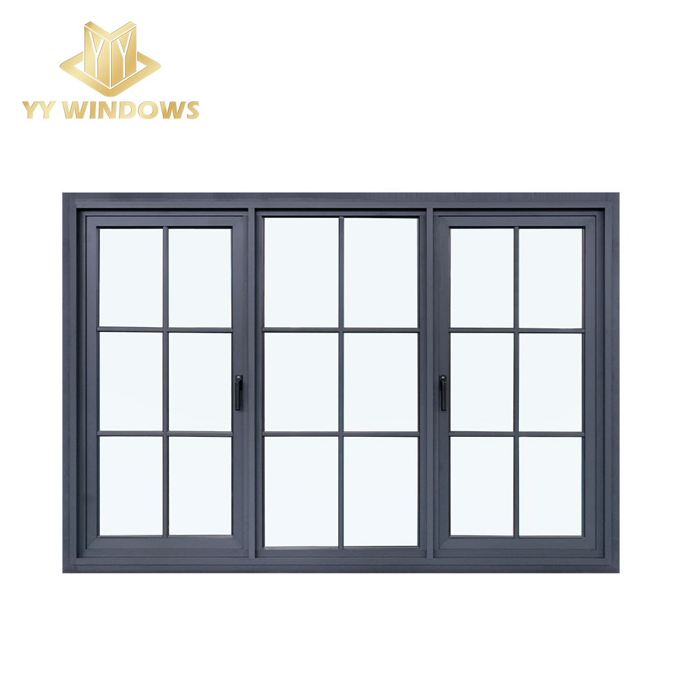 NFRC Standards High Energy Efficiency Double Glazing Aluminum Casement windows Double Casement Window With Grill