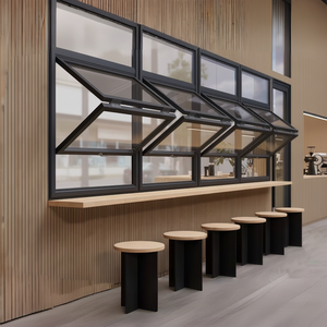 Fashionable Frameless Vertical Large View Aluminum Alloy Soundproof Thermal Insulation Folding Windows