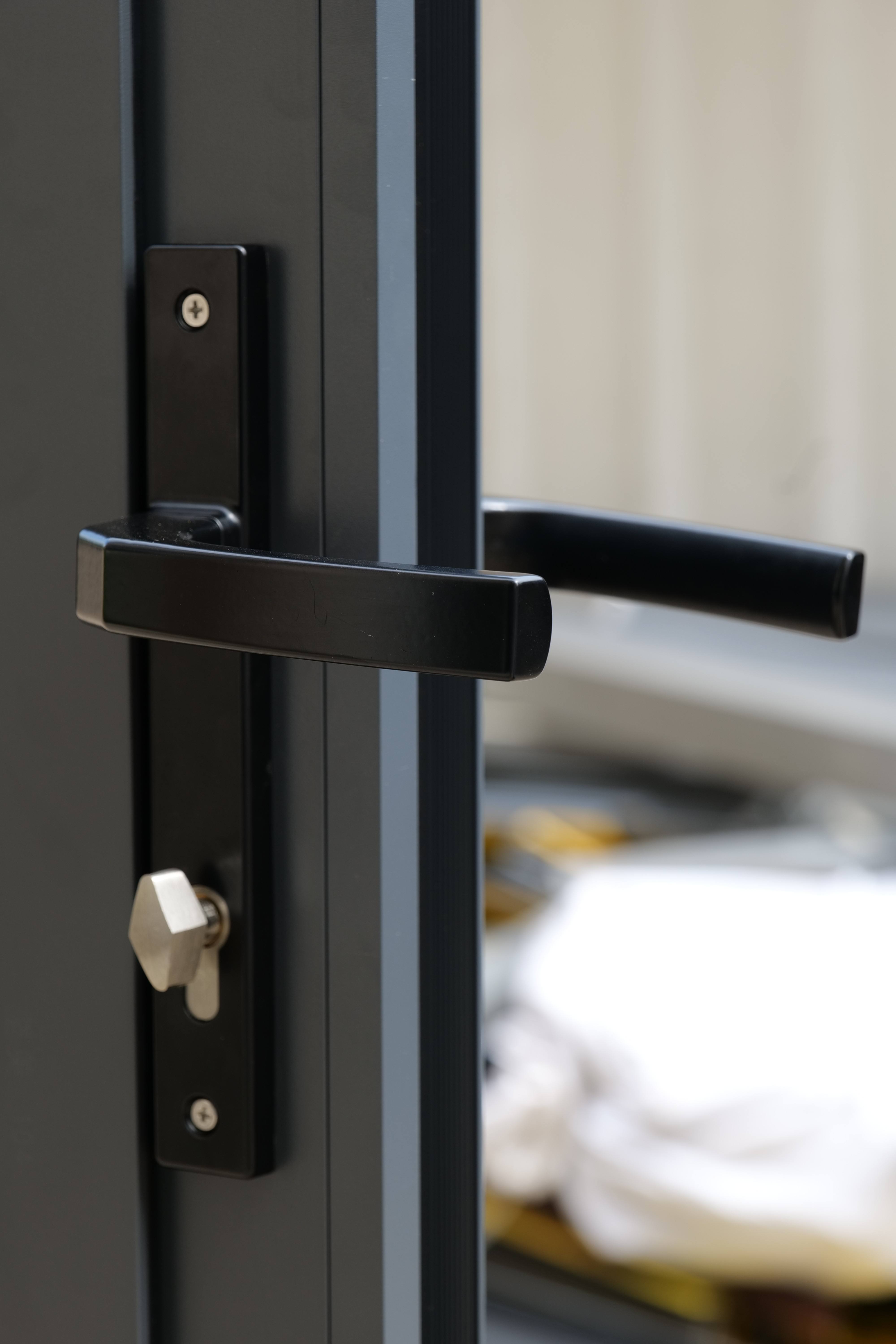 RG50 New Modern Casement Door High Quality Aluminium Doors Heat Proof Sound Insulation Double Tempered Glass Fiberglass Doors