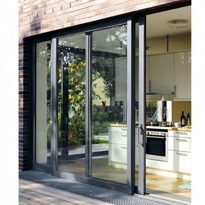 Customized Aluminium Double Tempered Glass Sliding Doors