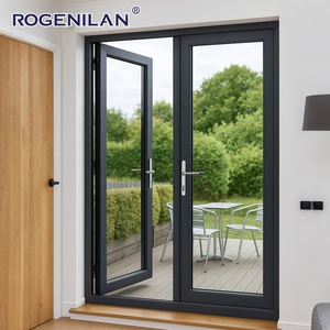 Rogenilan China Supplier Customized Size Aluminum Doors French Door